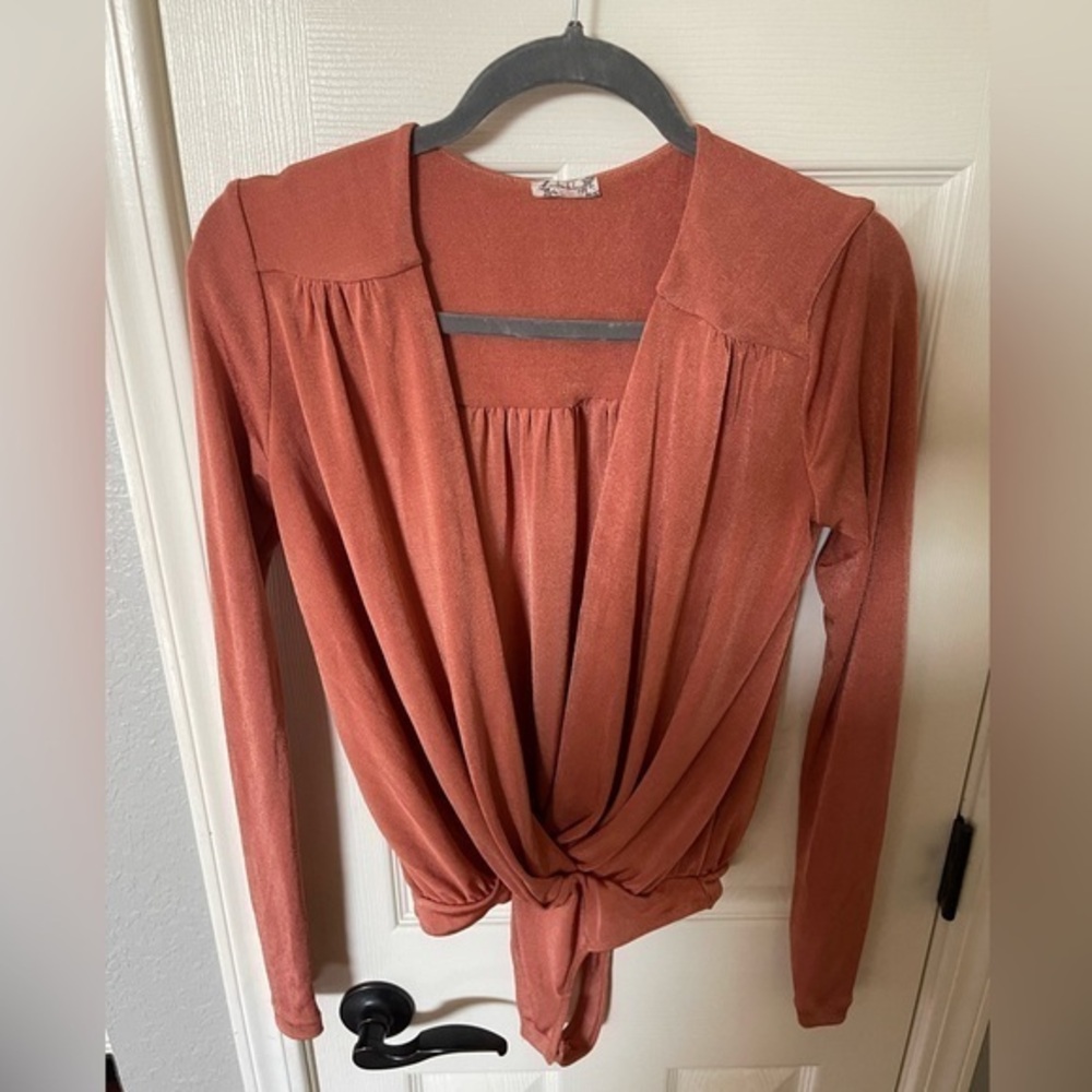 Free People Turnt Bodysuit in Ginger Spice Size Small